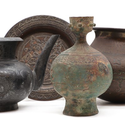 Lot 467 - A group of four early Islamic bronze vessels