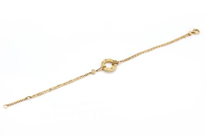 Lot 326 - An 18ct gold diamond set 'Love' bracelet, by Cartier