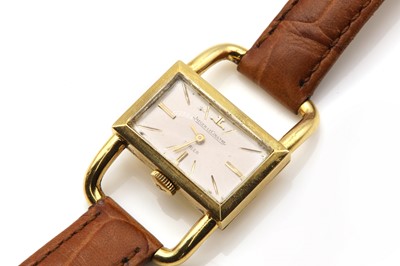 Lot 188 - A ladies’ gold Jaeger-LeCoultre for Türler mechanical strap watch