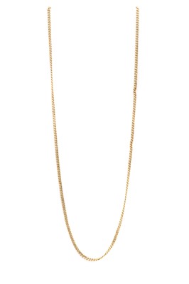 Lot 244 - A gold curb link necklace