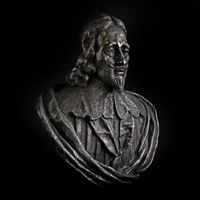 Lot 136 - A silver bust depicting Charles I