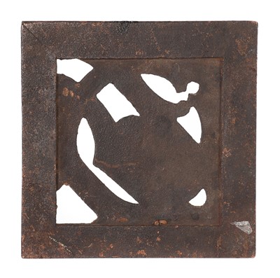 Lot 127 - Two cast bronze floor tiles