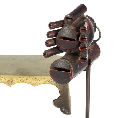 Lot 181 - A lacquered wooden pigeon whistle