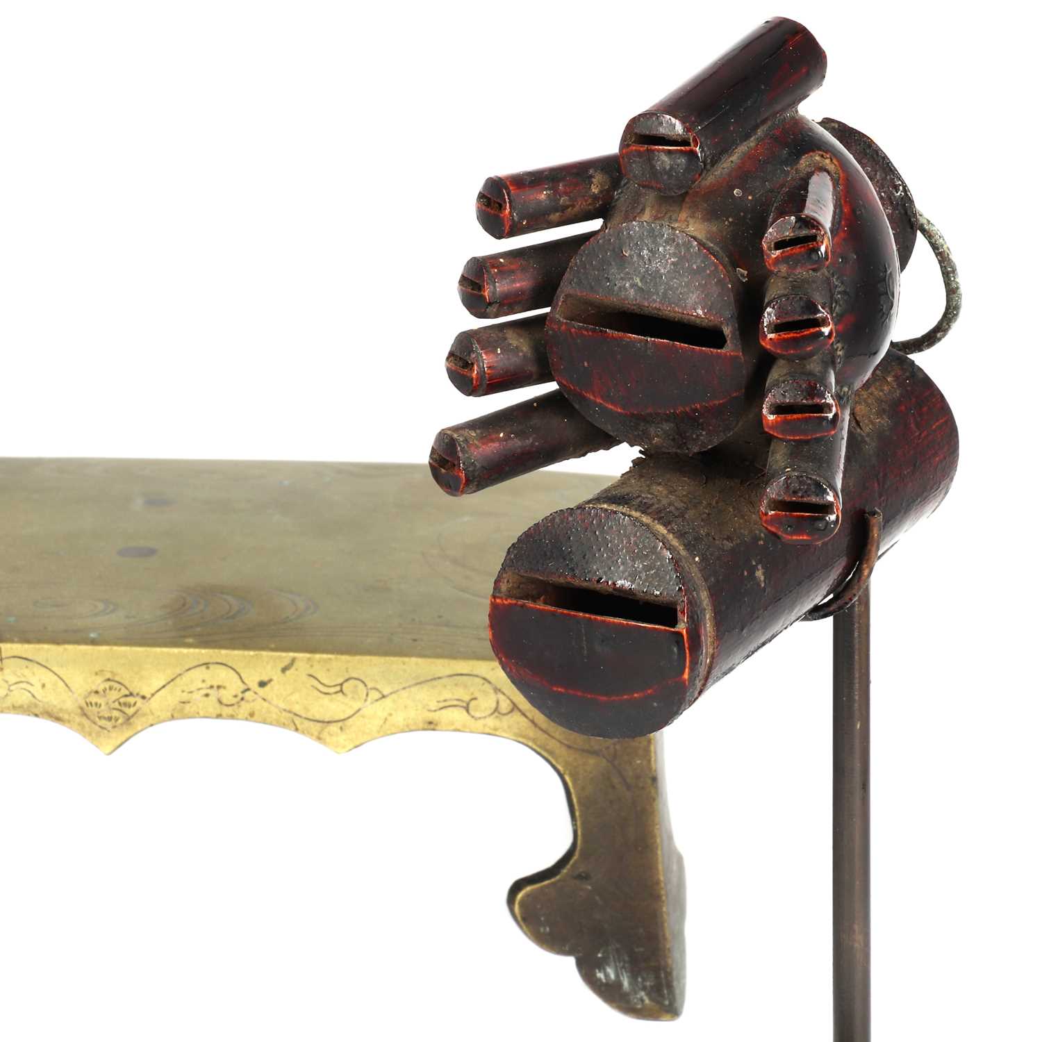 Lot 181 - A lacquered wooden pigeon whistle