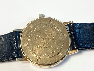 Lot 1440 - A gentlemen's 9ct gold Eterna mechanical strap watch