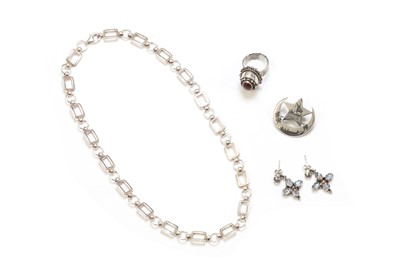 Lot 293 - A collection of silver jewellery