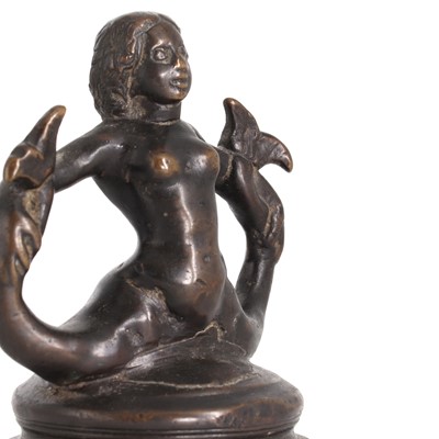 Lot 457 - A bronze figural cover