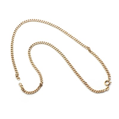 Lot 257 - A 9ct gold curb link chain