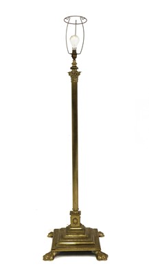 Lot 532 - A Corinthian column standard lamp