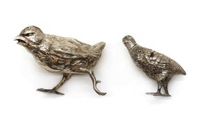 Lot 20 - Two novelty silver pepperettes