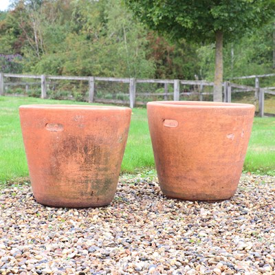 Lot 311 - A pair of large terracotta planters