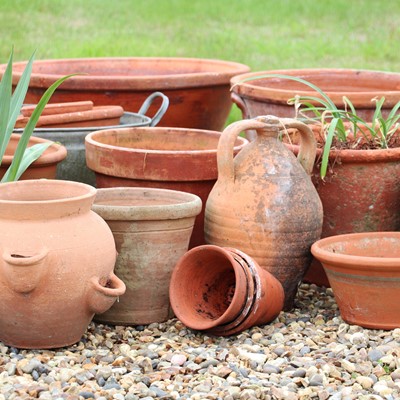 Lot 308 - A large group of terracotta wares