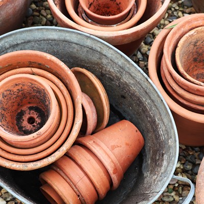 Lot 308 - A large group of terracotta wares