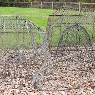 Lot 298 - A group of wire mesh cloches