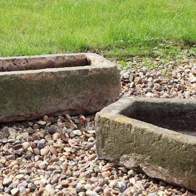 Lot 300 - Two stone troughs