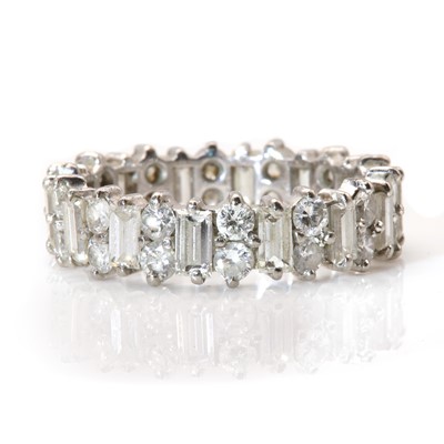 Lot 368 - A white gold diamond full eternity ring