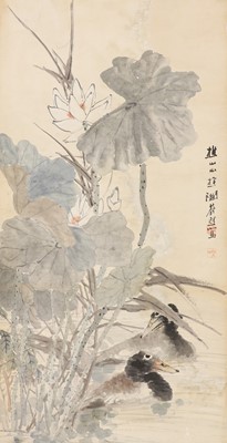 Lot 159 - Two Chinese gouache paintings