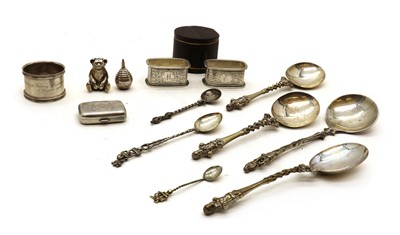Lot 12 - A collection of silver and silver plated items