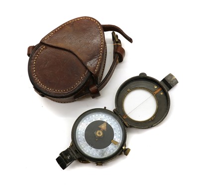 Lot 285 - A WWI British officer's Verner's pattern brass compass