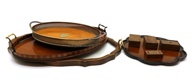 Lot 330 - An Edwardian mahogany inlaid tray