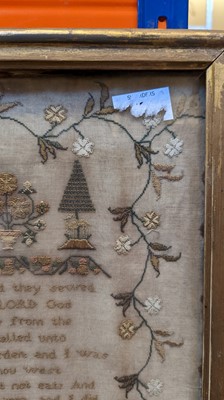 Lot 415 - A large early 19th century sampler