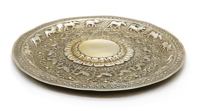 Lot 26 - An Indian silver charger
