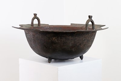 Lot 194 - A large Seljuk bronze basin