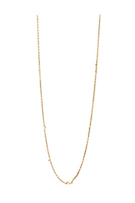 Lot 304 - A high carat gold trace link chain