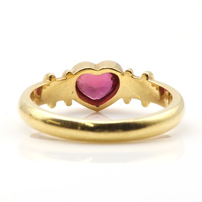 Lot 311 - An 18ct gold single stone ruby ring, by Theo Fennell