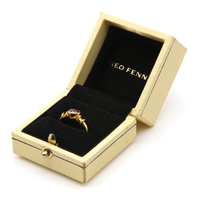 Lot 311 - An 18ct gold single stone ruby ring, by Theo Fennell