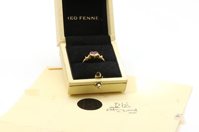 Lot 311 - An 18ct gold single stone ruby ring, by Theo Fennell