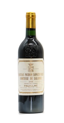 Lot 132 - Chateau Pichon Longueville, Comtesse de Lalande, Pauillac, 1988 (1)