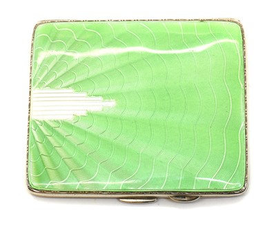 Lot 82 - An Art Deco enamelled silver cigarette case