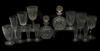 Lot 227 - A collection of glass tableware