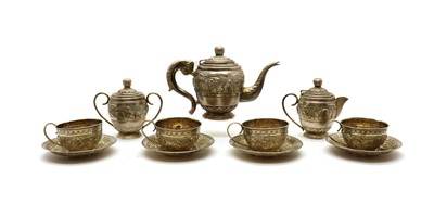 Lot 43 - An Indian silver tea service