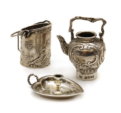 Lot 45 - A collection of novelty silver items