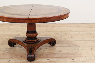 Lot 100 - A Regency pollard oak, yew and ebony centre table attributed to George Bullock