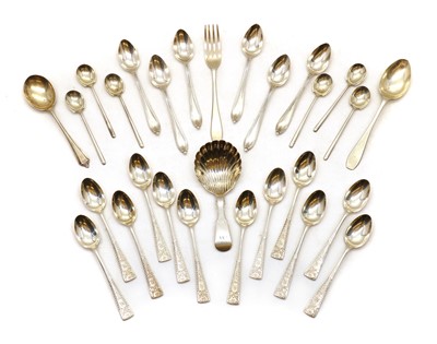 Lot 114 - A collection of silver flatware