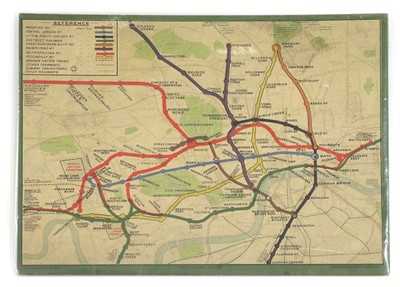 Lot 188 - A rare prototype lithographed board for a London Underground map game