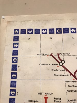 Lot 187 - A London Underground station map