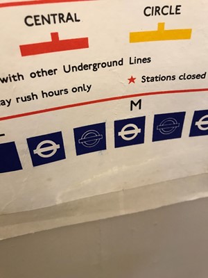 Lot 187 - A London Underground station map