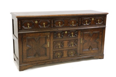 Lot 469 - A William and Mary style oak dresser base