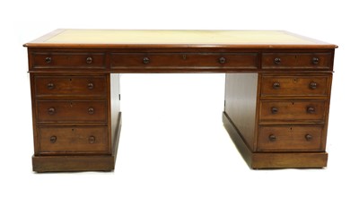 Lot 478 - A walnut partner’s desk