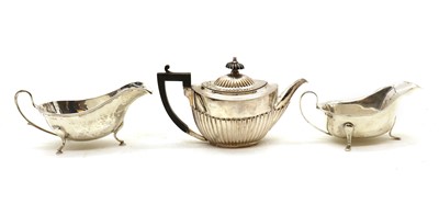 Lot 88 - A silver bachelors teapot