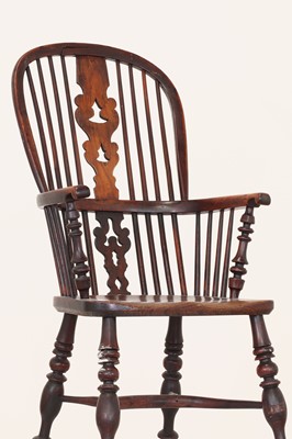 Lot 469 - A Victorian yew and elm Windsor chair