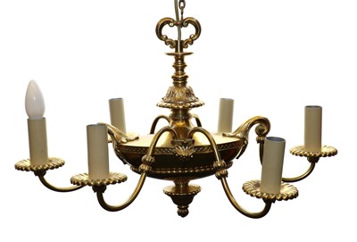 Lot 456 - A George III-style gilt brass electrolier