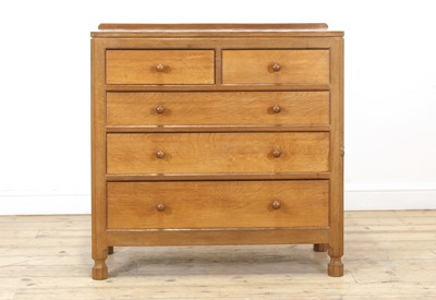 Lot 101 - A Robert 'Mouseman' Thompson oak chest of drawers