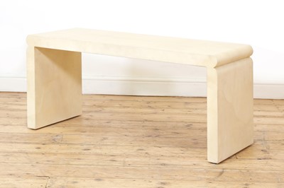 Lot 535 - A contemporary lacquered parchment side table