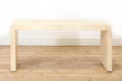 Lot 535 - A contemporary lacquered parchment side table