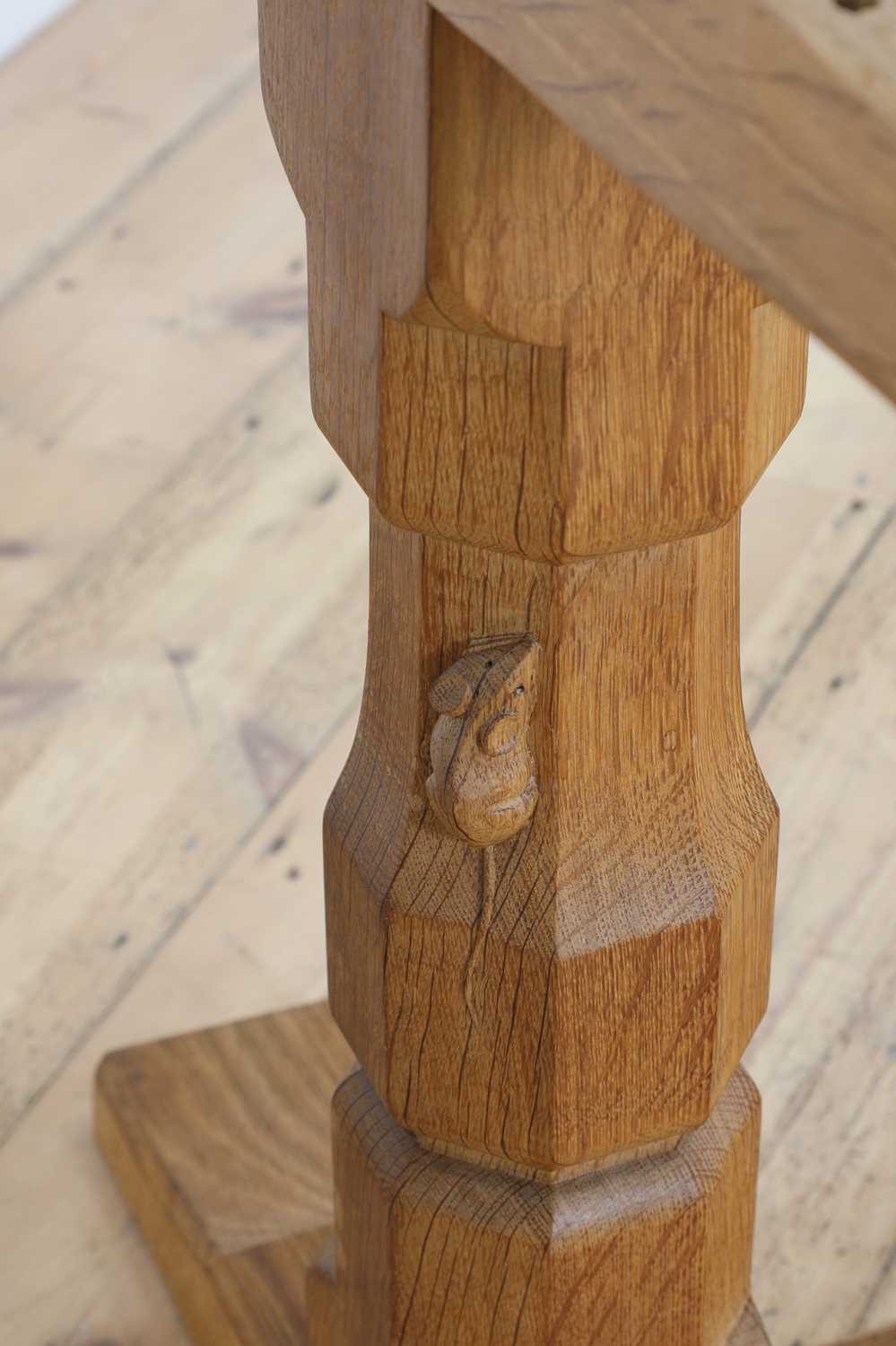 Lot 103 A Robert 'Mouseman' Thompson oak refectory